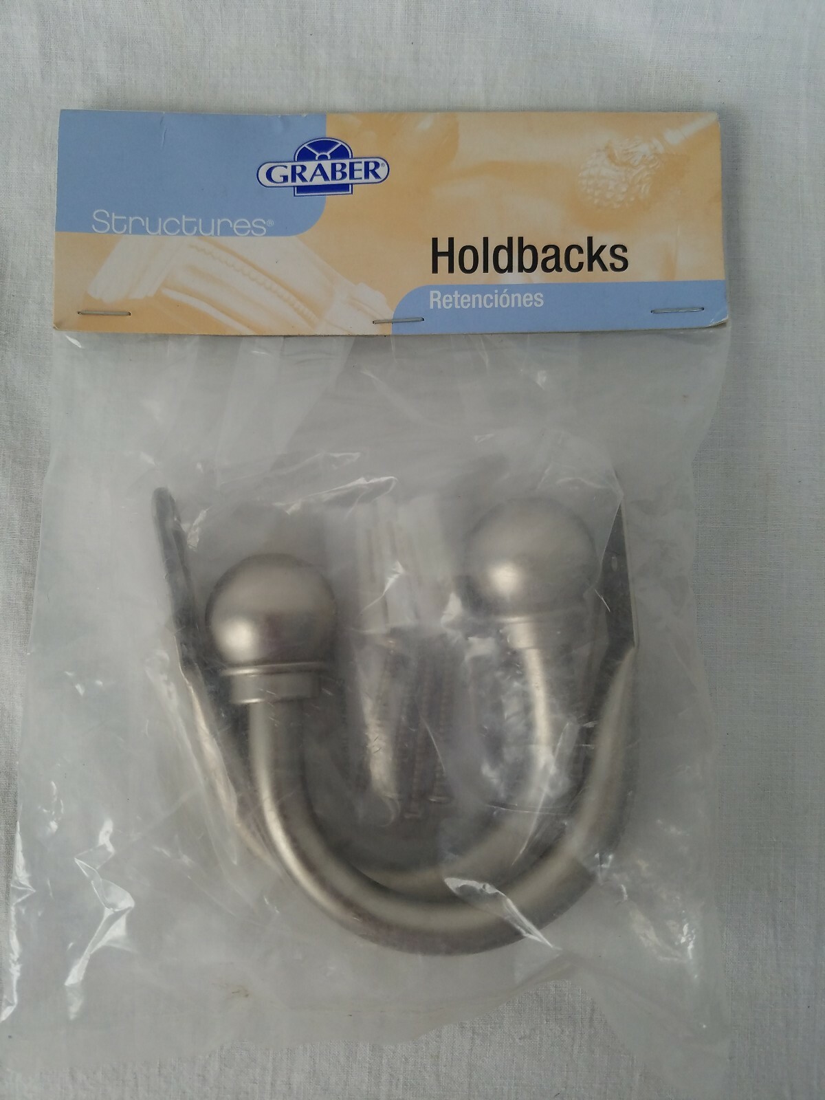 Springs Window Fashion 2 Pack Satin Nickel Curtain Ball Holdbacks