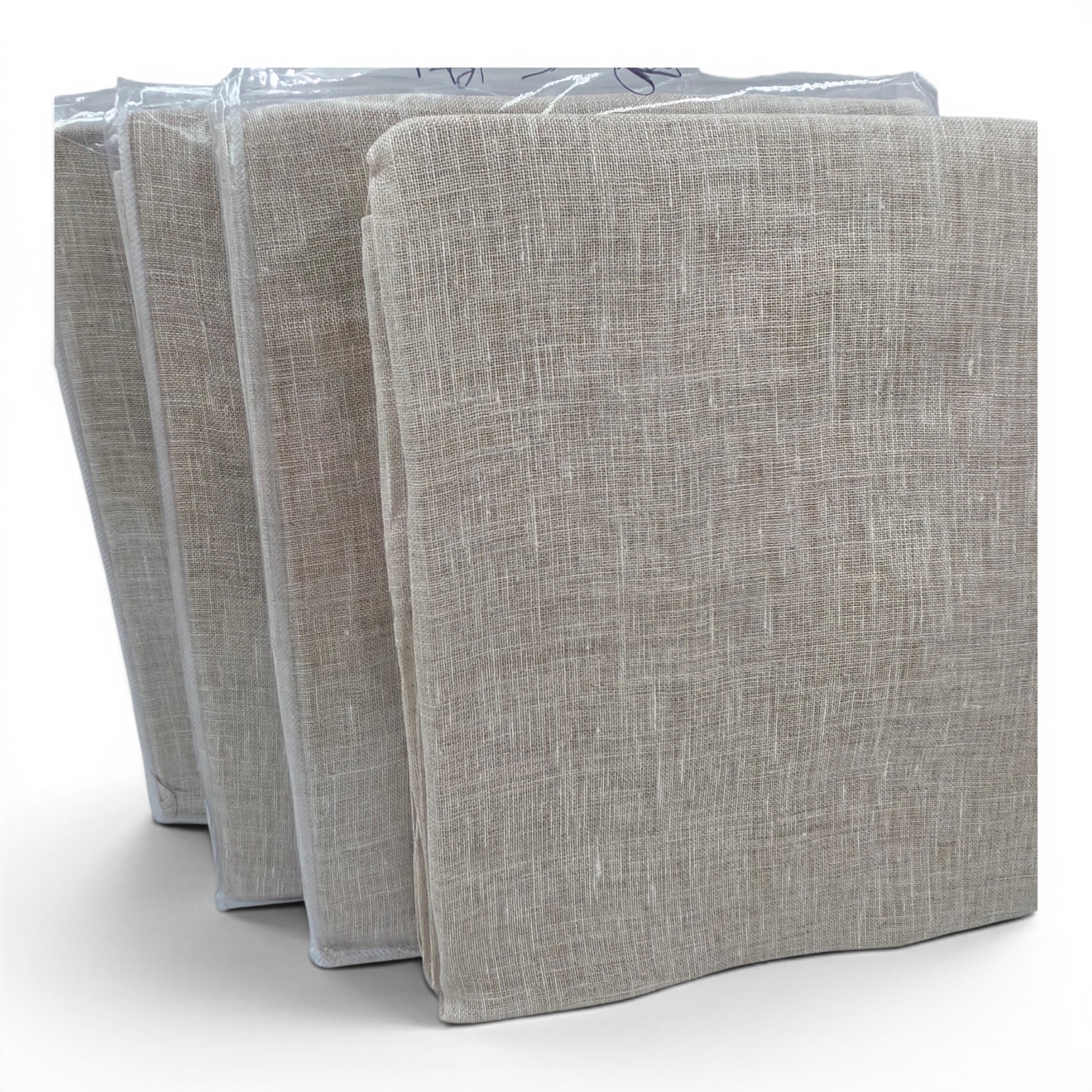 West Elm Sheer European Flax Linen Curtains Set of 4 36×96 Natural Flax New