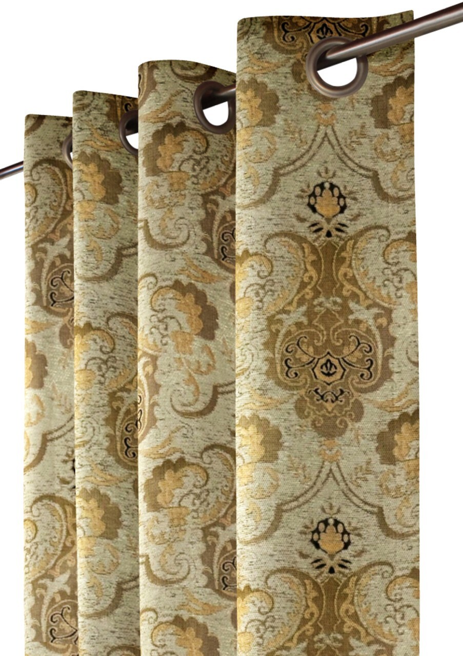 J1 Chenille Drapery Panel – Beige- Rayon/Polyester- 60″ Inches W x 96″ H-J2
