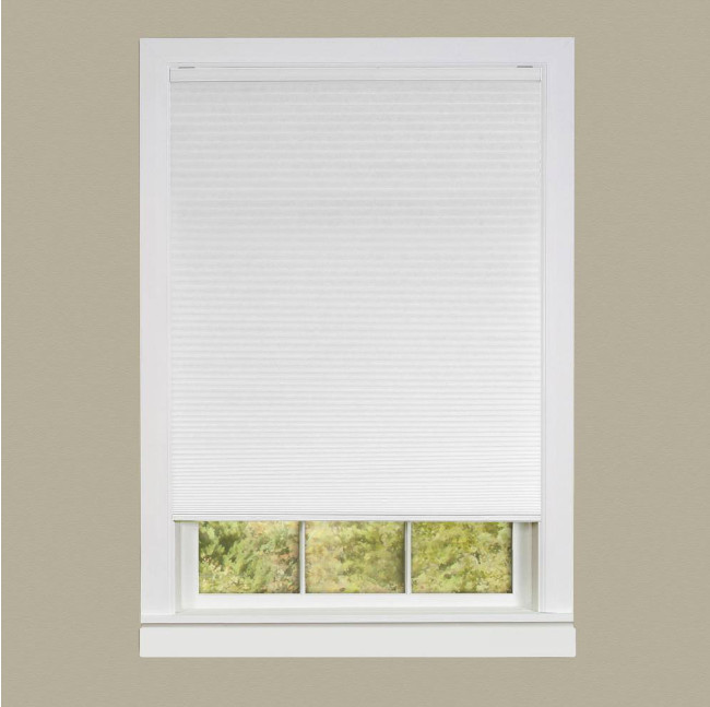 Honeycomb White Cordless Light Filtering Cellular Shade 23 in W x 64 in L
