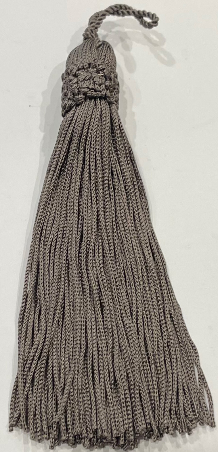 5″ dark charcoal grey gray chainette key crown tassel lot of 6 trim trimming