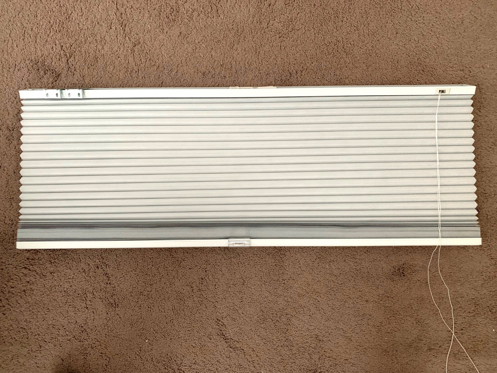 White Honeycomb Custom Cellular Right Hand Corded Shade 36 7/8″ x 96″ max.