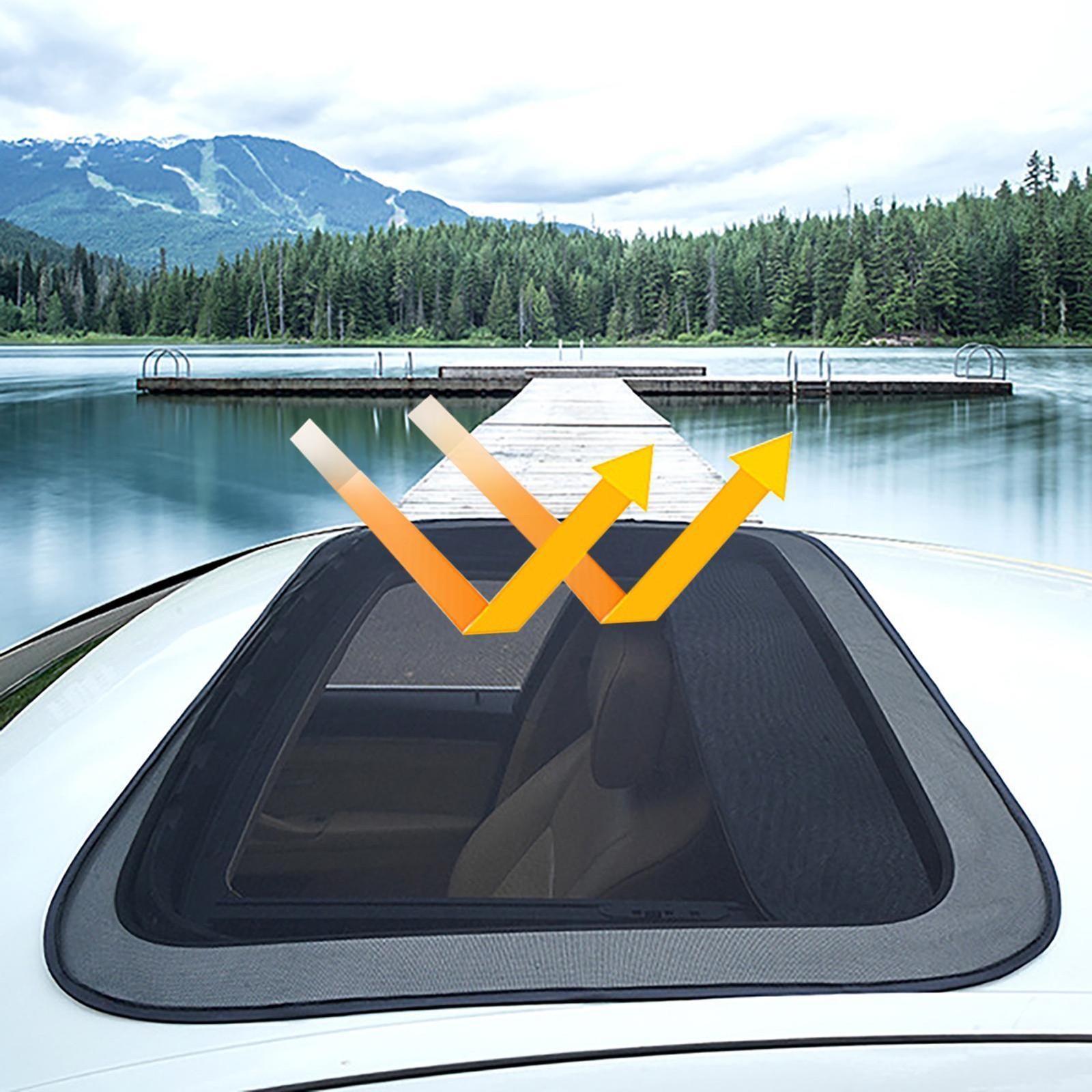 Magnetic Car Front Rear Window Sun Shade Cover Mesh Shield UV Protection