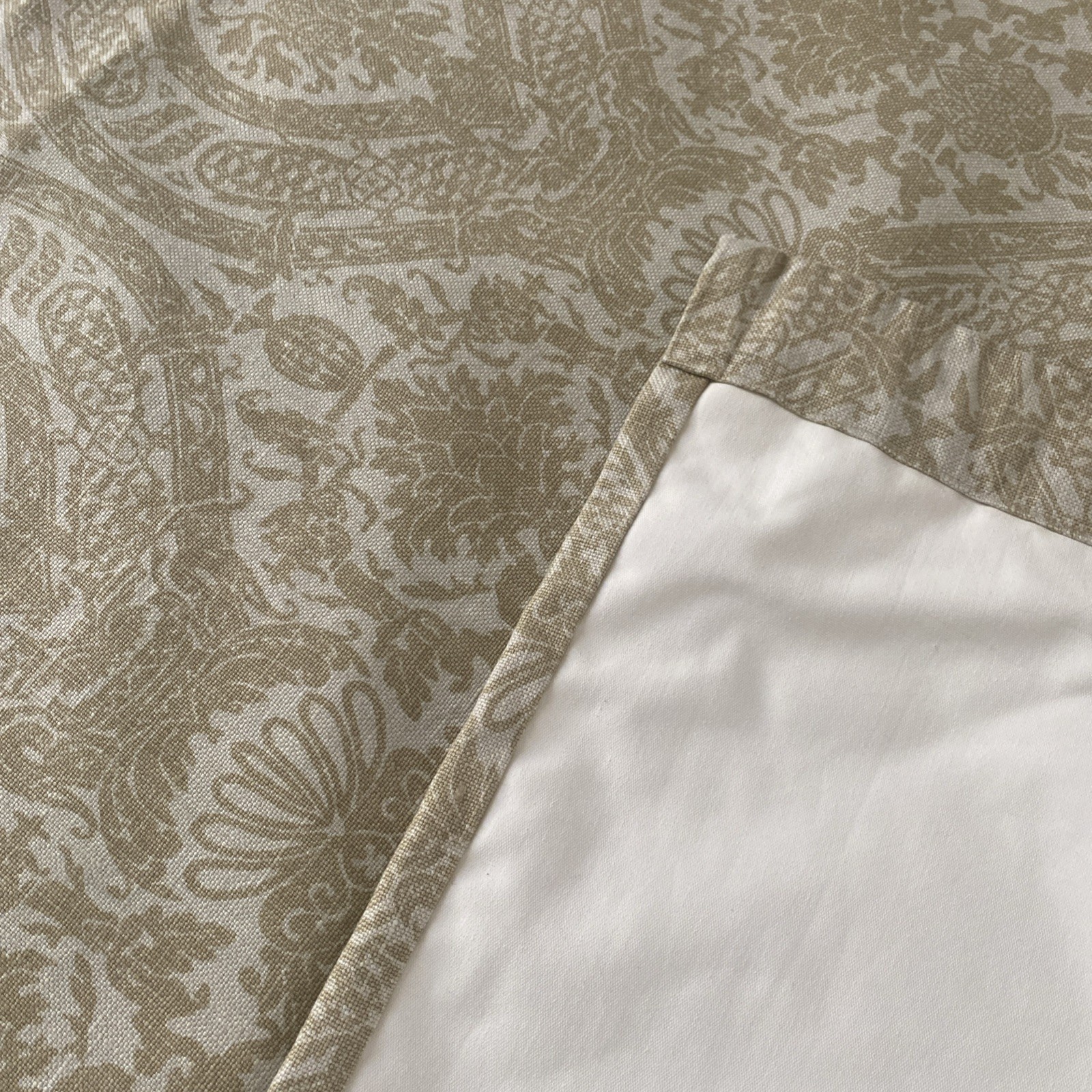 Single Panel Thick Blackout Curtain Green Toile Paisley 51 X 68 inches