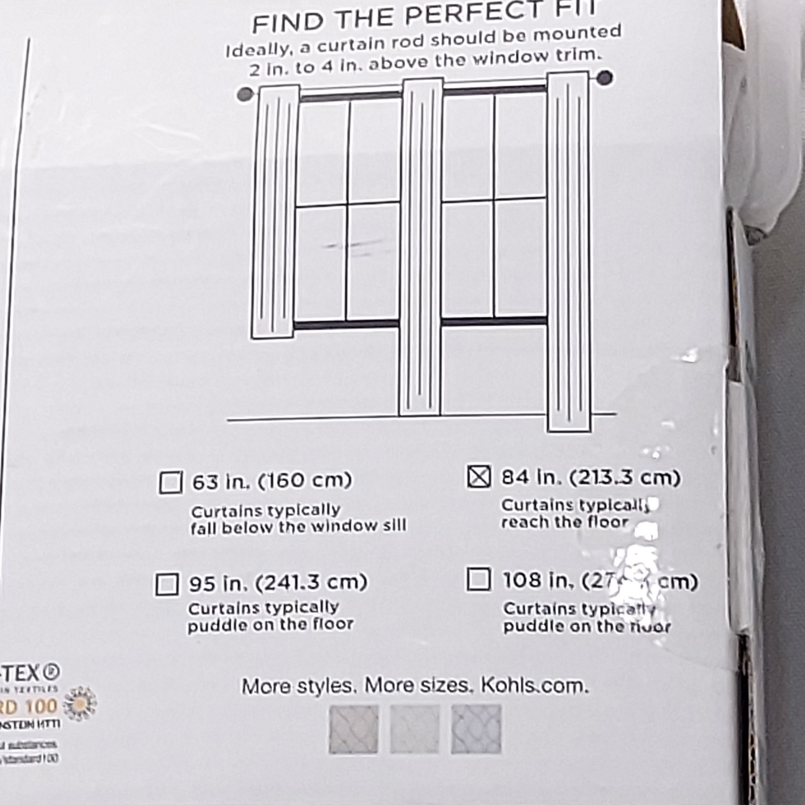 Sonoma 2 Sheer Window Curtain Panels Fret Embroidery Lattice White Grey 84″ Long
