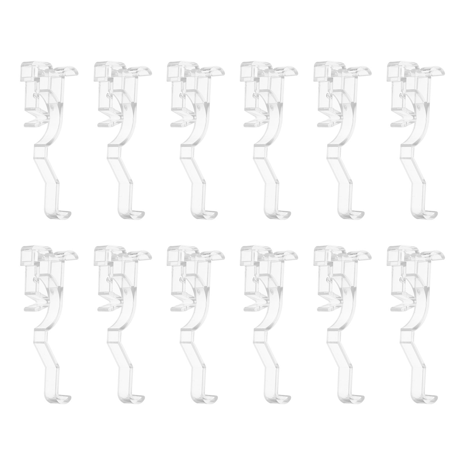 12pcs 2.5in Arc-Shaped Clear Valance Clips Hidden Retainer Installation