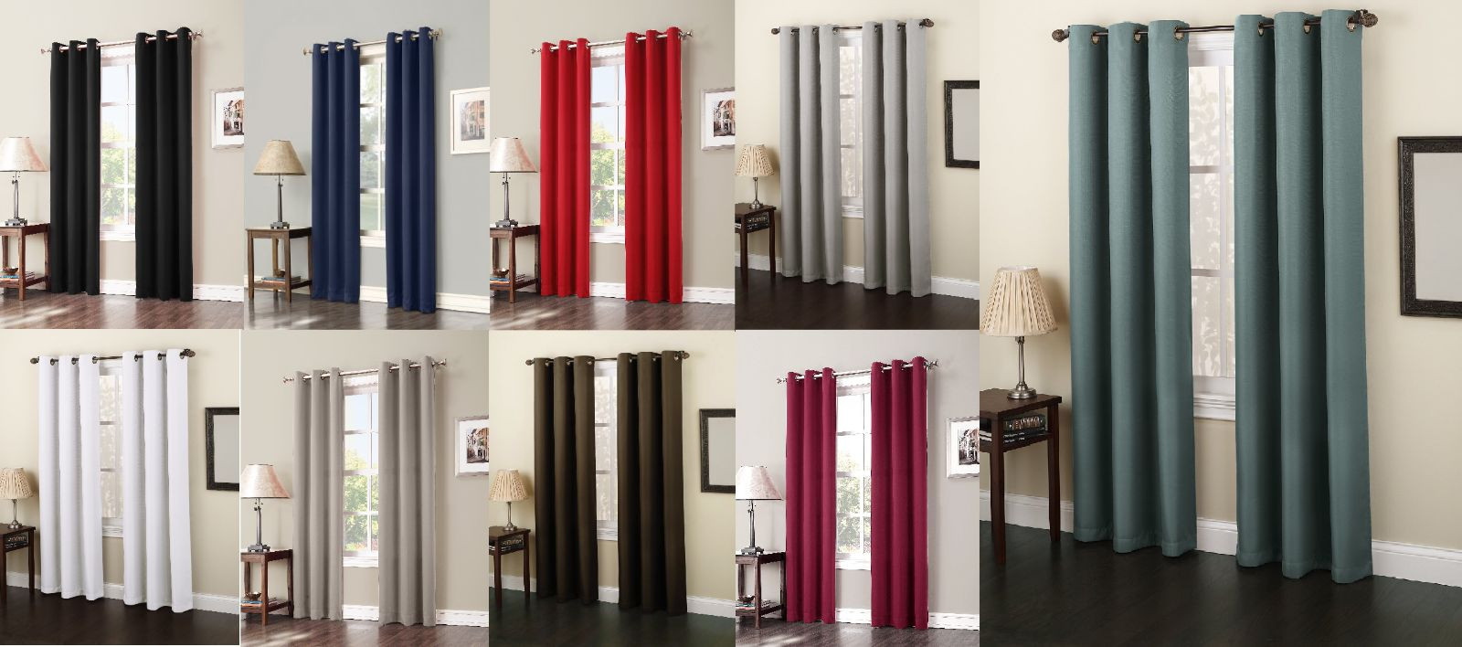 2 HOTEL QUALITY PANELS GROMMET WINDOW CURTAIN FOAM LINED BACKING BLACKOUT K92