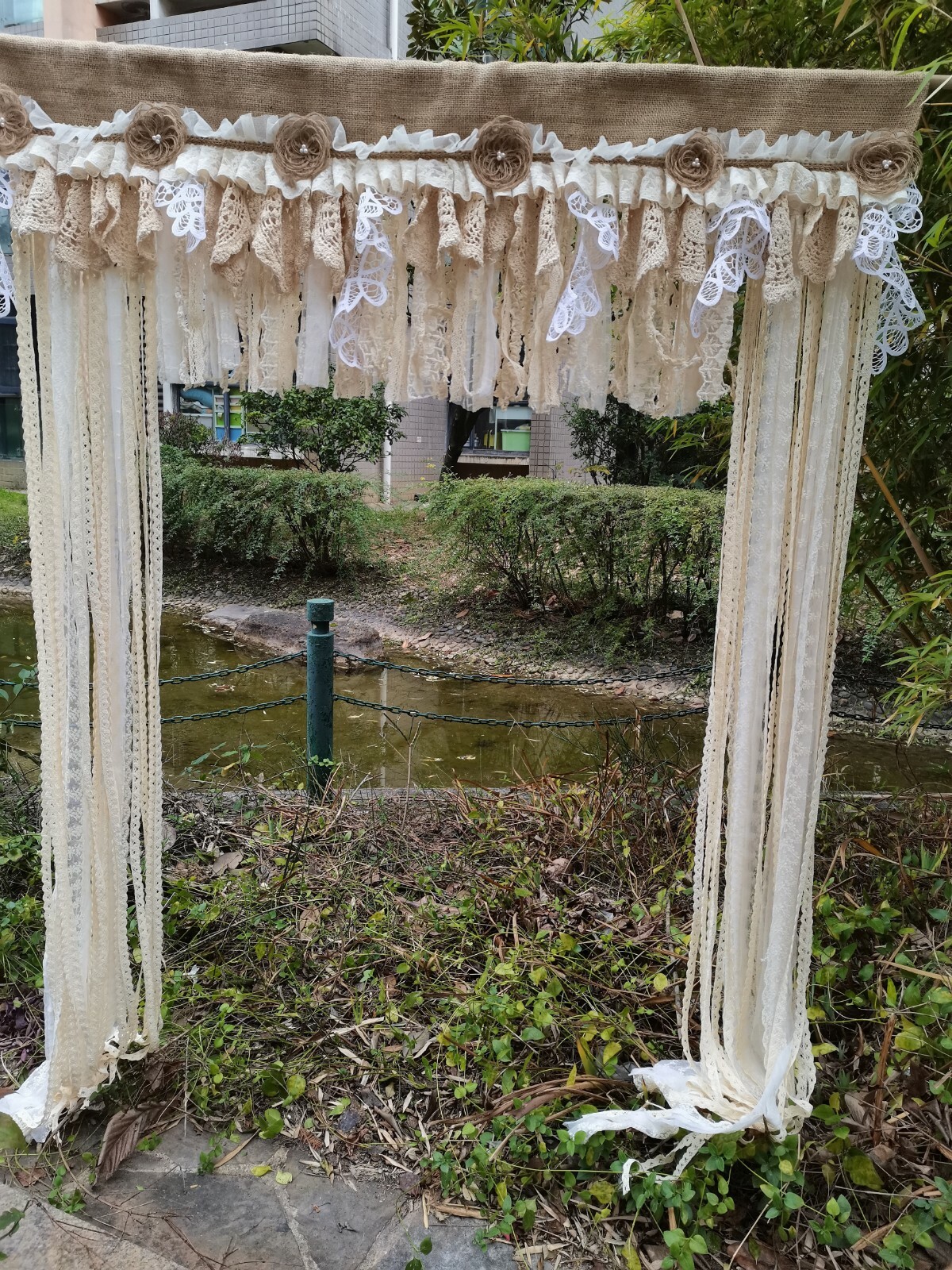 Rustic Vintage Unique Bedroom Valance Burlap Kitchen Valance Curtain Wedding