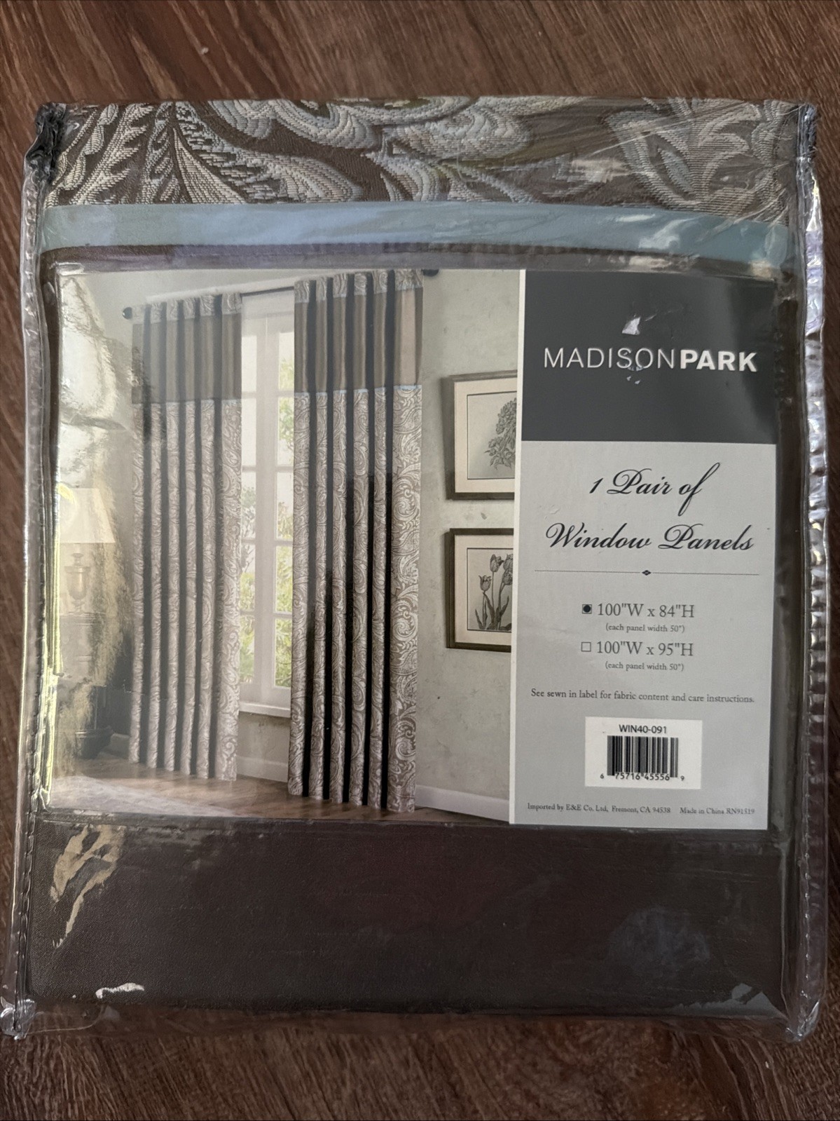 Madison PArk 1 Pair window Panel 100” x 84’’