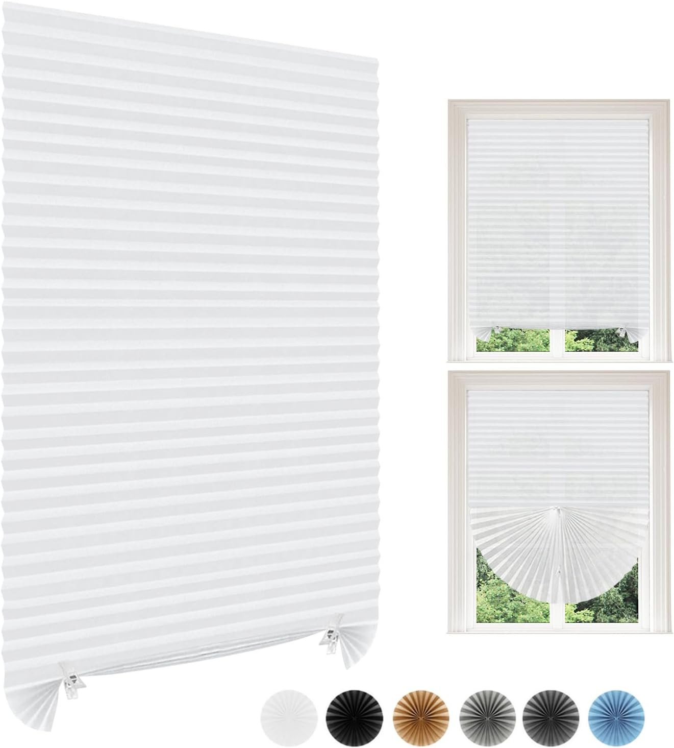 Paper Blinds Temporary Window Blinds Light Filtering No Drill Stick on Cut to Si