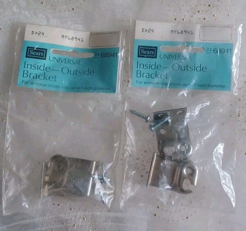 2 Sears Roller Shade Inside – Outside Mount Brackets – Vintage