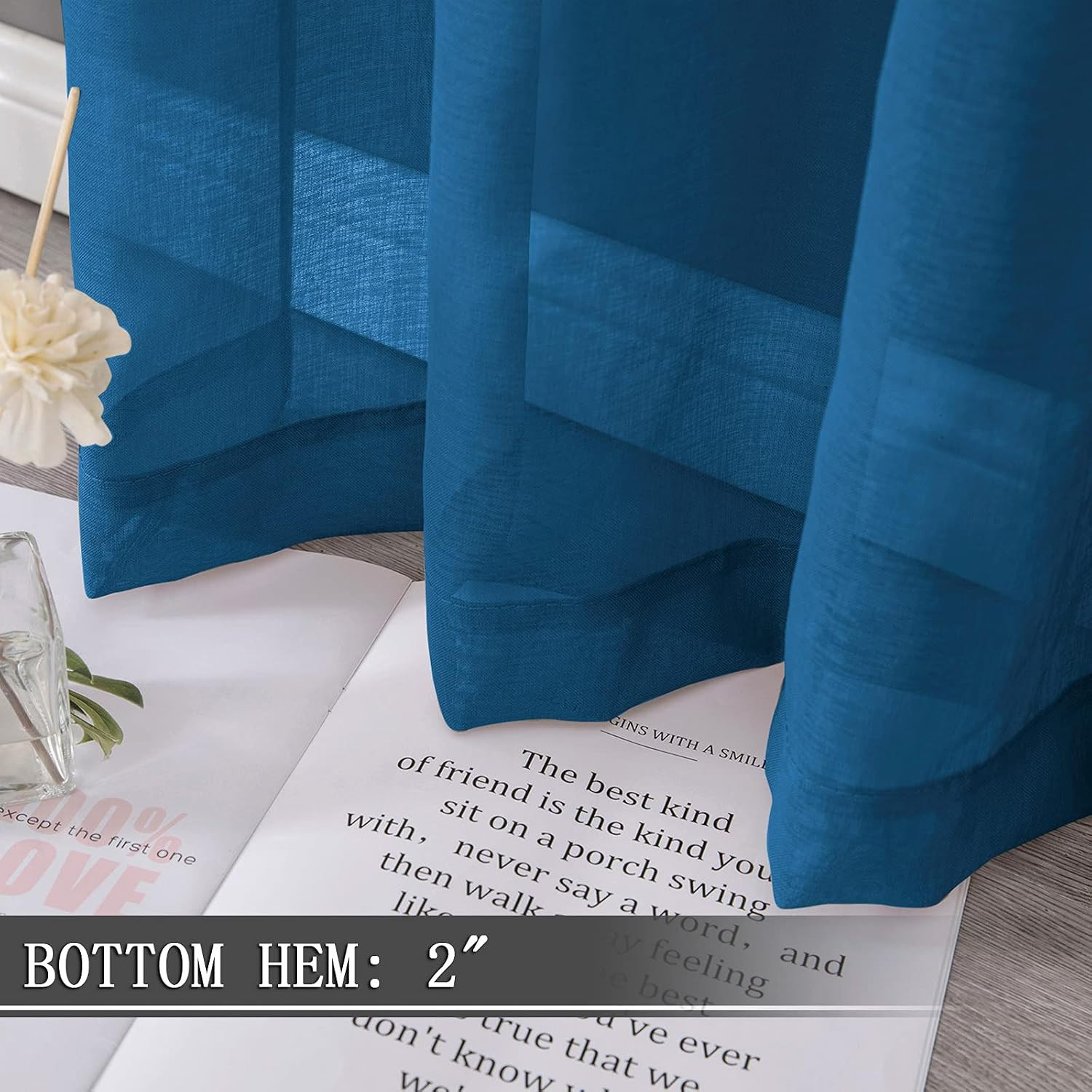 Sheer Curtains Living Room Linen Textured Curtain Sheers Light Filtering Voile R