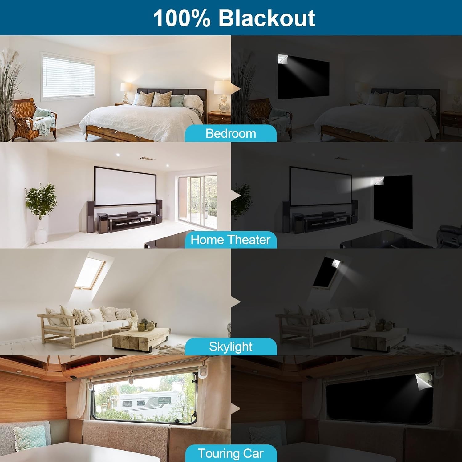 Customizable Blackout Curtains for Travel – No Drill & Portable, 118″ x 57″