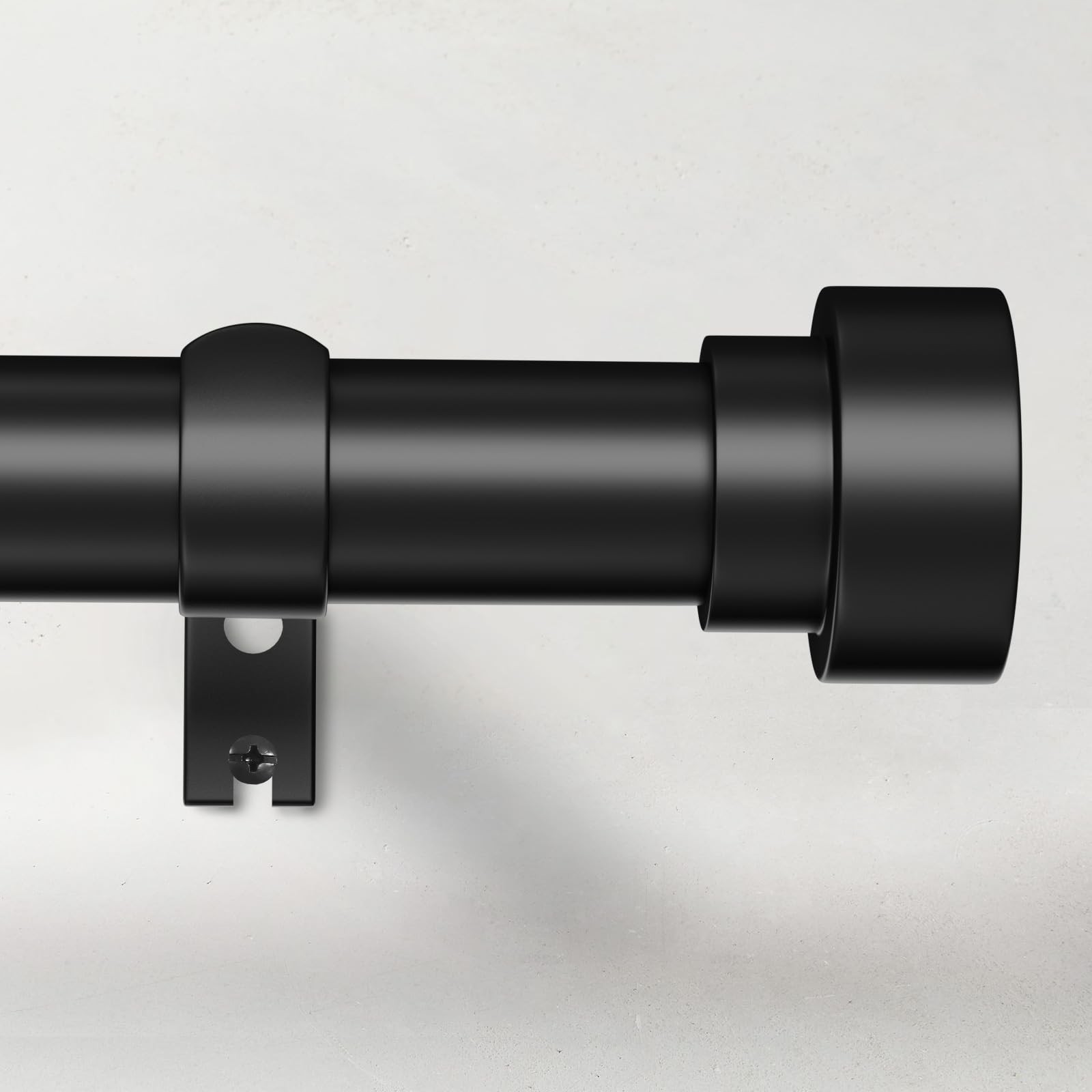 Black Curtain Rods for Windows 32 to 120 Inch (2.6-10 Feet), 1 Inch Diameter …