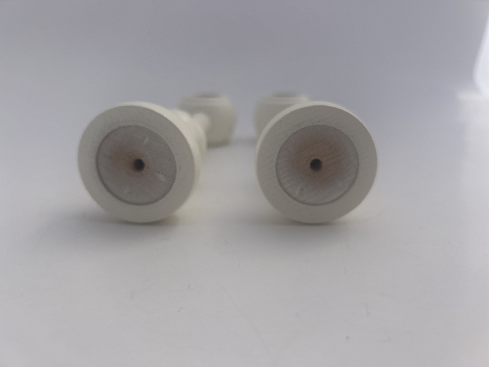 Wall Mounted Curtain Rod Brackets Wooden White Holders for Window Drapery 2 Pcs