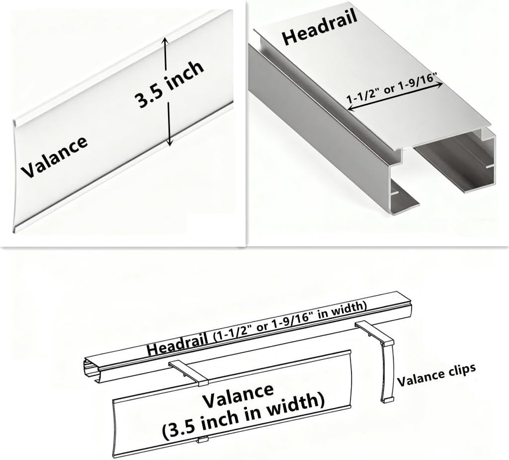 Eco-Friendly 3.5-Inch Valance Clips for Vertical Blinds – 4 Piece Set