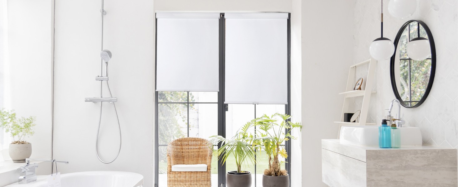 Roller Window Shades Free-Stop Cordless Blackout Blinds, Thermal Insulated Pull