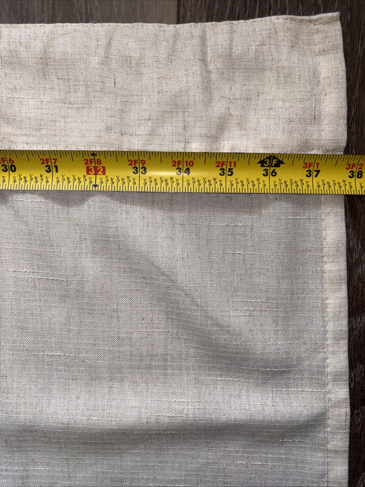 6 Curtain Panels-Unbranded Eco Friendly Crème & Brown Tweed 84” x 38” w/hardware