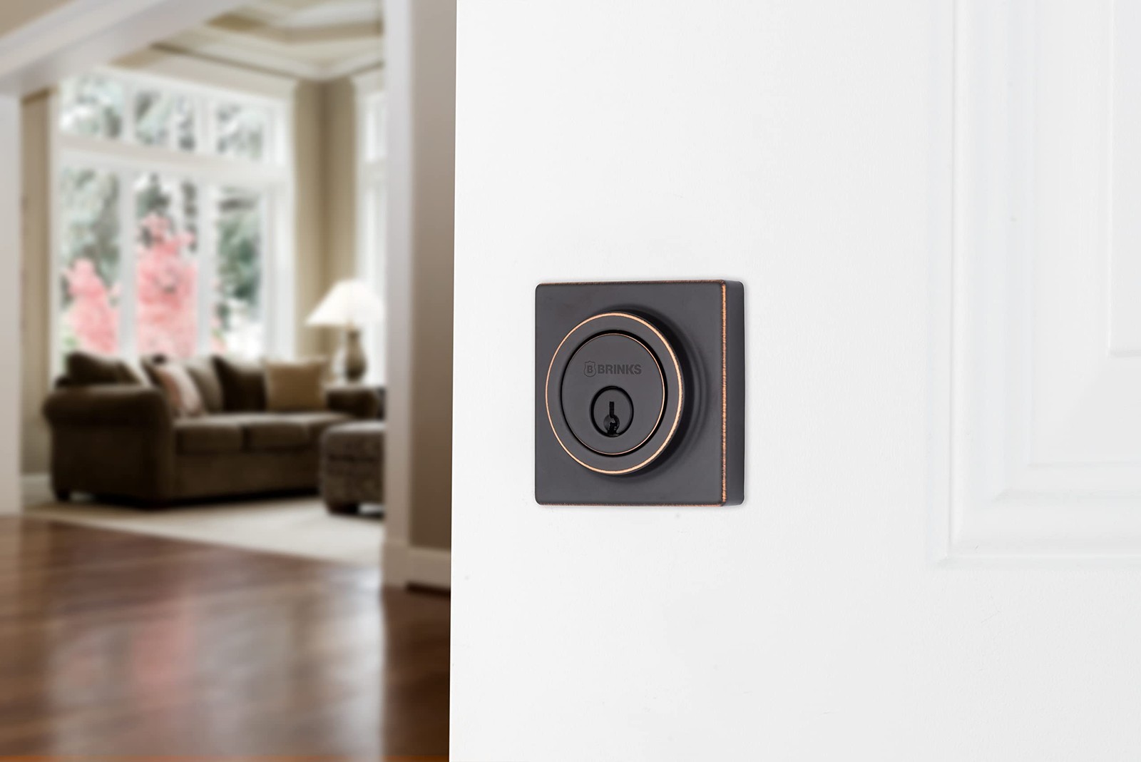 Brinks Lock Single Cylinder – – Keyed Front Door Modern Finish
