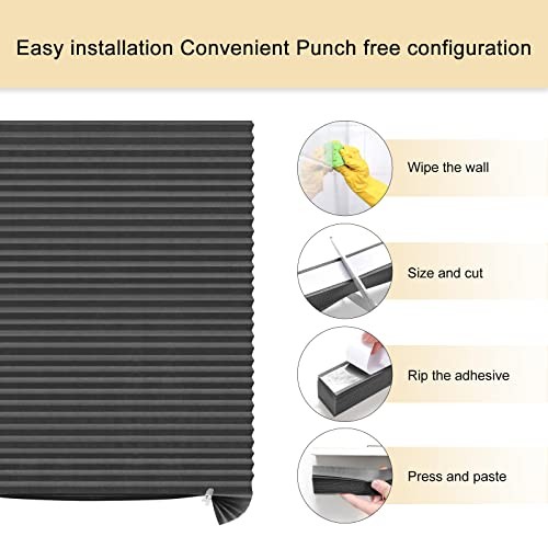 Window Blinds Cordless Blackout No Drill Cut to Size 24″W x 59″H Grey – 1 Pack