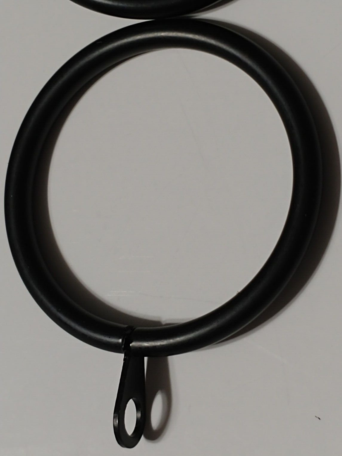 Curtain Round Rings Eyelets Black Hooks Rod Sliding Drapes Shades 18 Pcs Metal