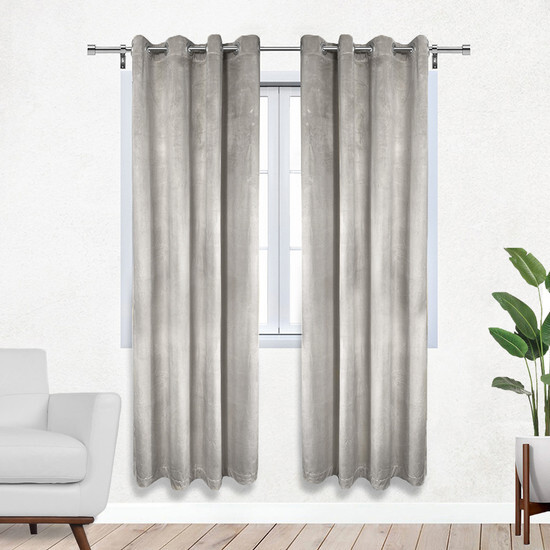 52 X 108 In. 2 Panels Velvet Curtains with Grommets, Curtains for Room Darkening