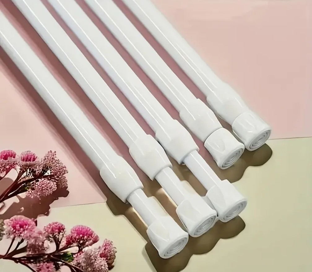5 Pack twist Tension multi purpose Rods White Ajustable