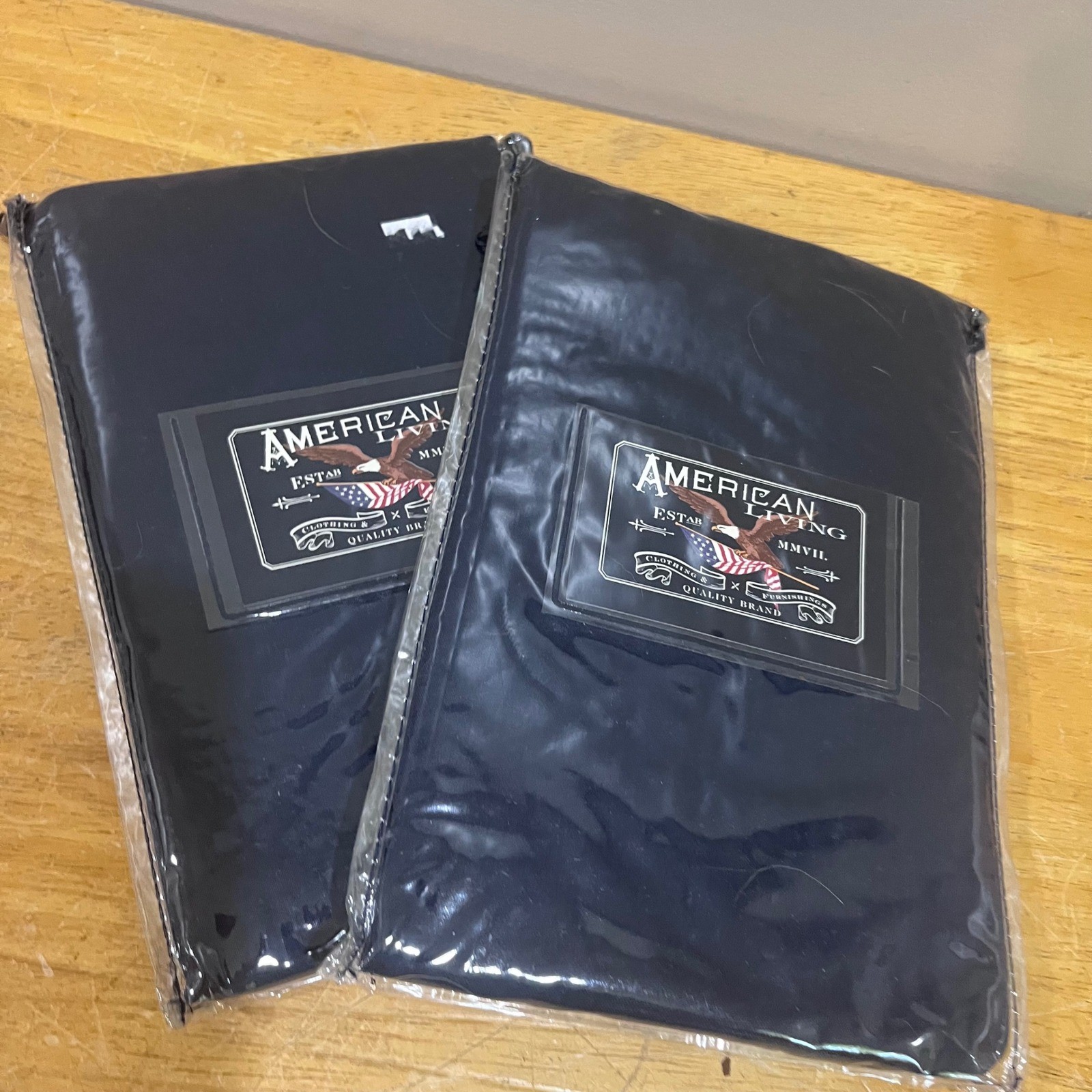 New American Living Cape Sheer Indigo Blue Curtain Panels 52×63 Set of 2 P6007-6