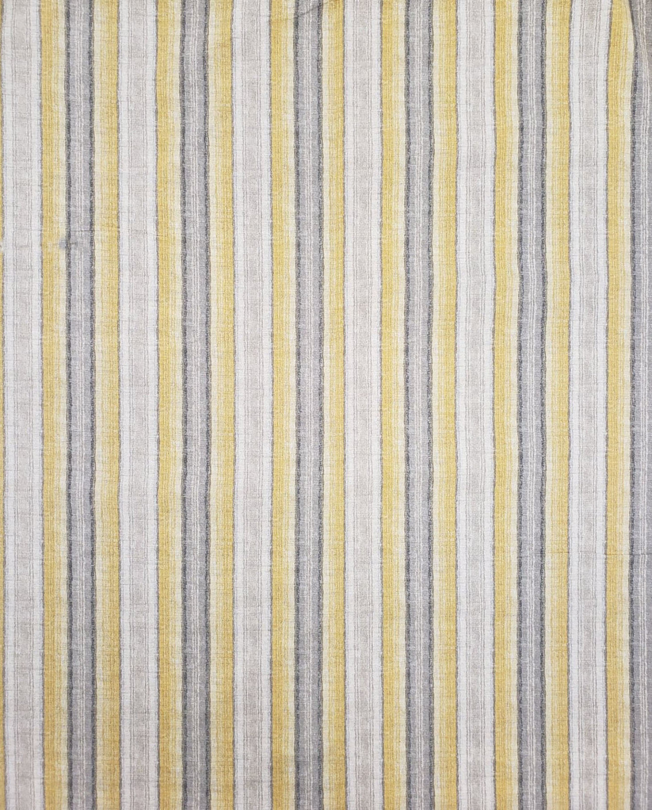 Yellow Gray Beige Stripes Swags, Valances or Curtains