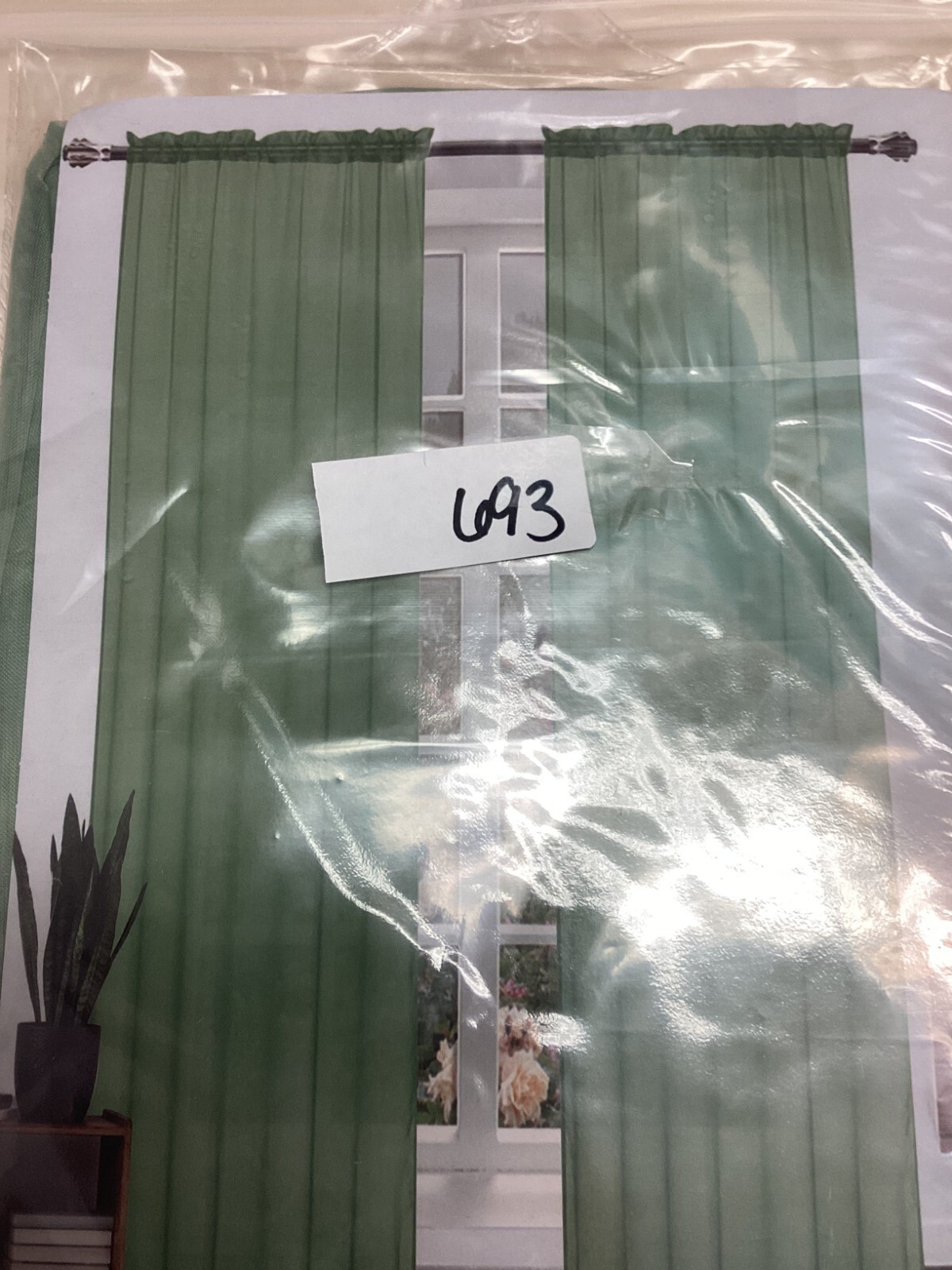 Linda Single Solid Voile Panel Green 84″ Length 55″ Width
