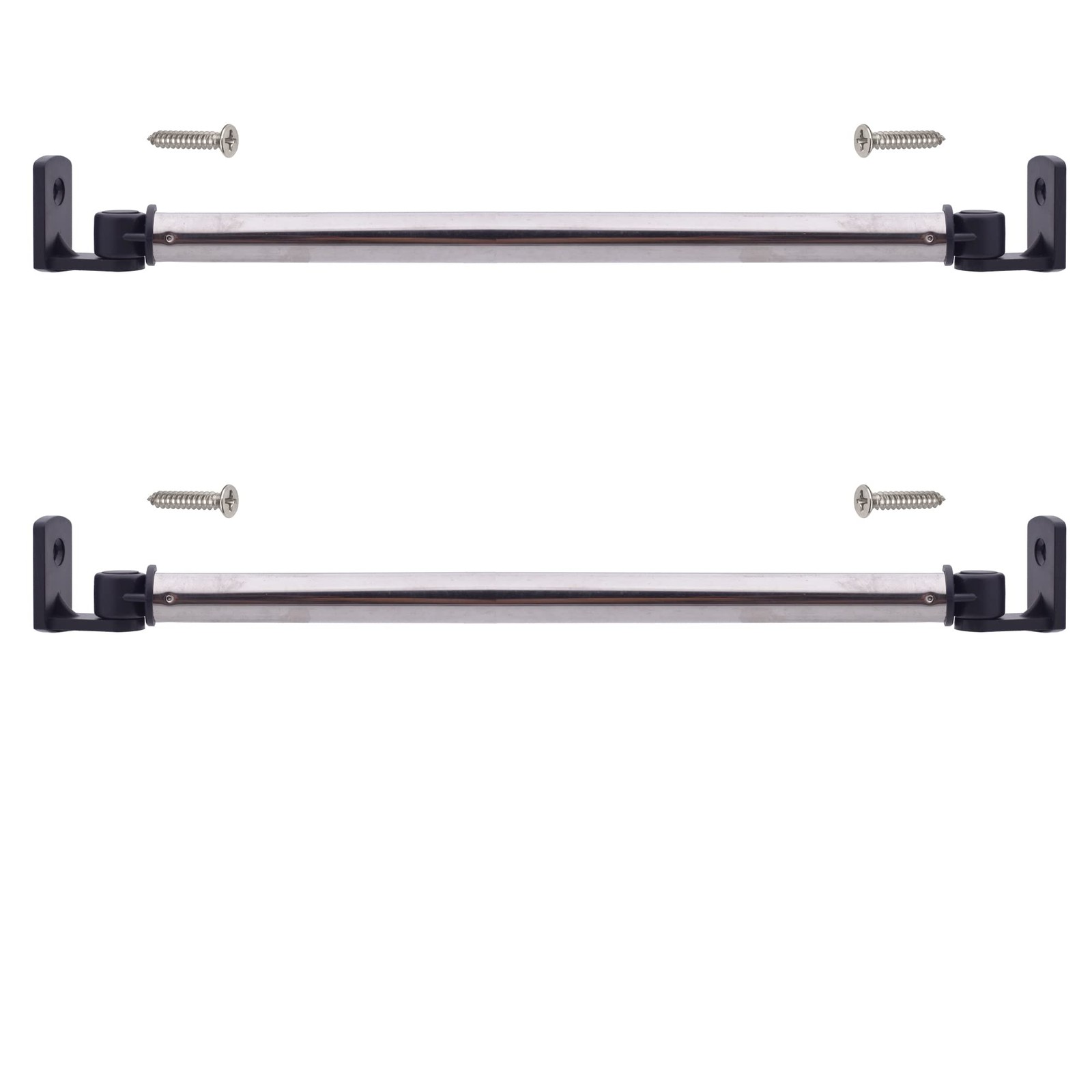 YYST Type A 16″ to 28″ Inside The Window Frame Curtain Rod 28 inches, Black-2