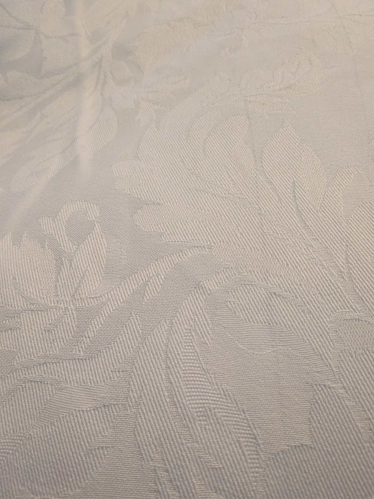 1 pair/2 panels White Jacquard Drapes Black Ribbon Border each panel 109″Wx 81″L
