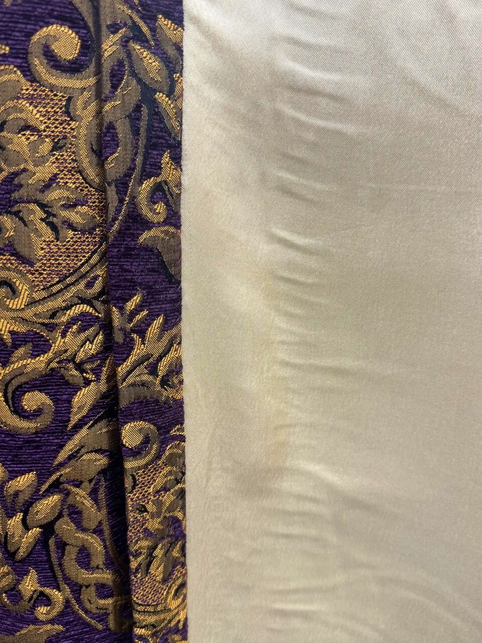 Chenille Drapery Panel – Purple- Rayon/Polyester- 60″ Inches W x 96″ H-J2