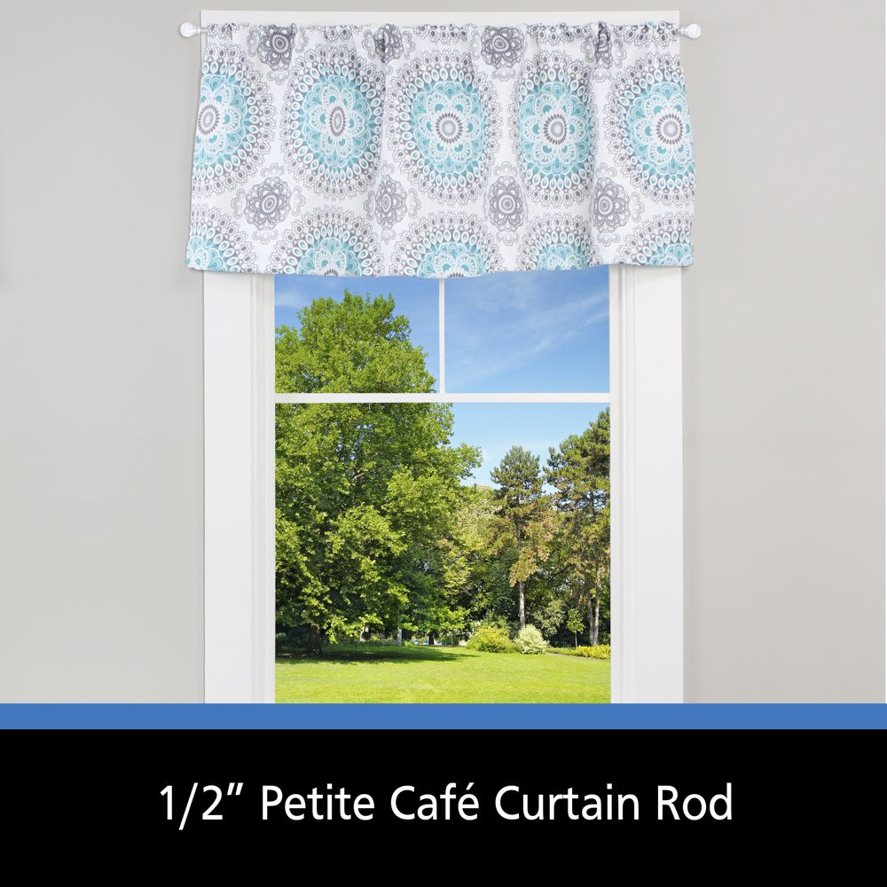 28-48″ Modern Crackle Adjustable Petite Cafe Drapery Curtain Rod 1/2 In Diameter