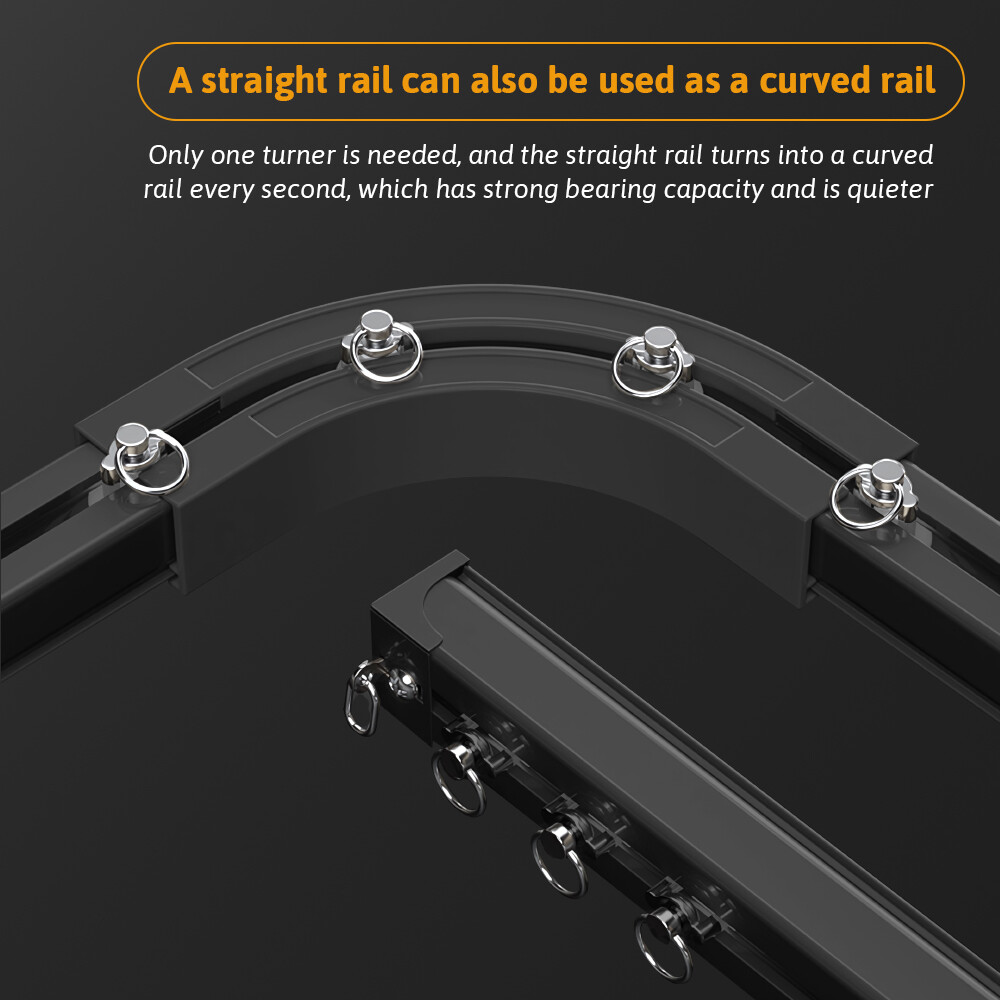 3M Heavy Duty Alloy Curtain Track Rail Set Ceiling or Wall Mounting Room Divider