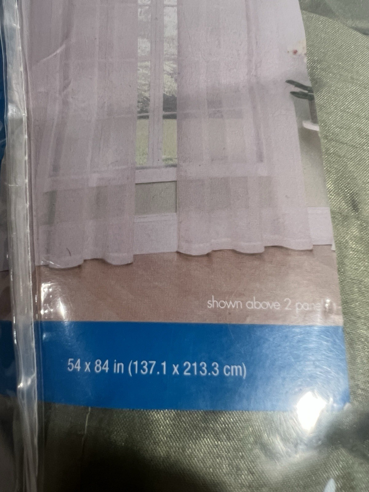 Essential Home Pierced Panel Fantasy Curtain 54”x84” Greenish