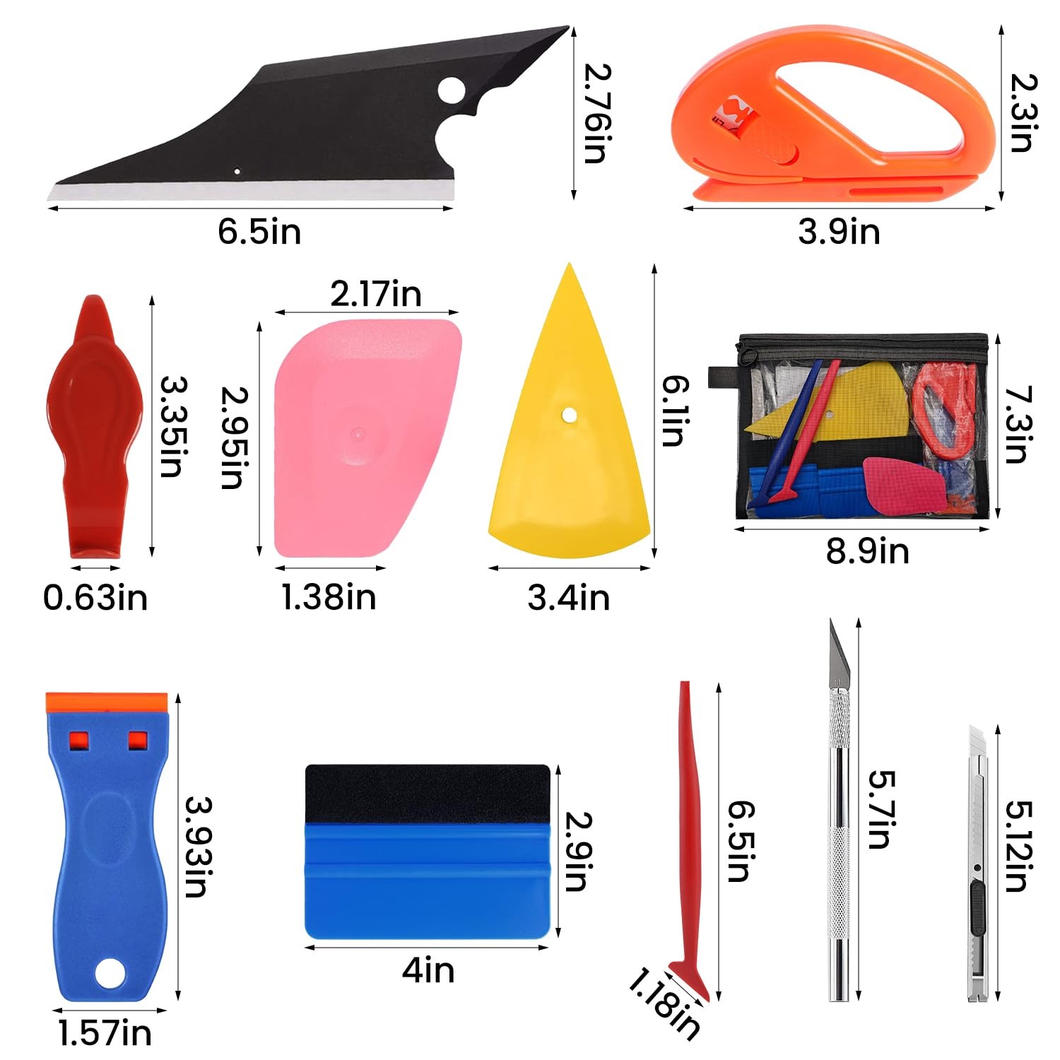 36 PCS Car Window Tint Kit – Vinyl Wrap Tools for Automotive Film Installation