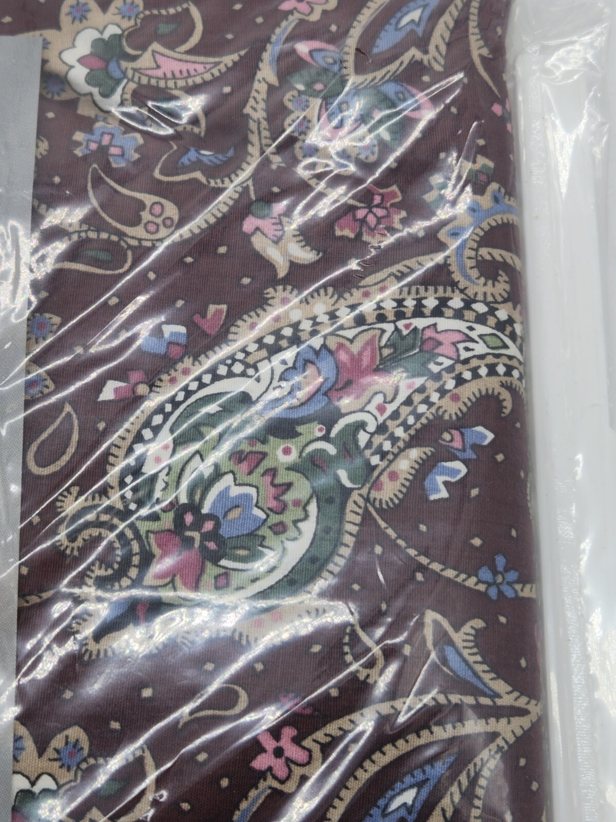 Richmark Tailored Balloon Curtain Paisley Maroon 84” x 63” and Clips Made In USA