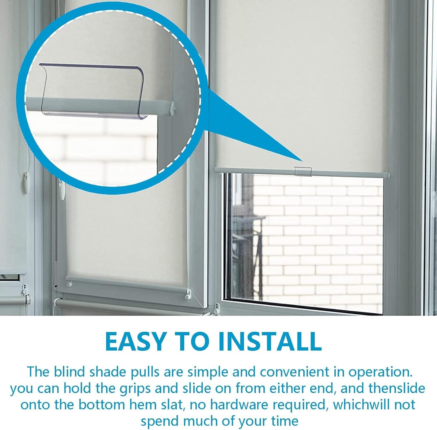 Roller Window Shade Plastic Hem Grip Roller Shades Windows Accessories Pull Down