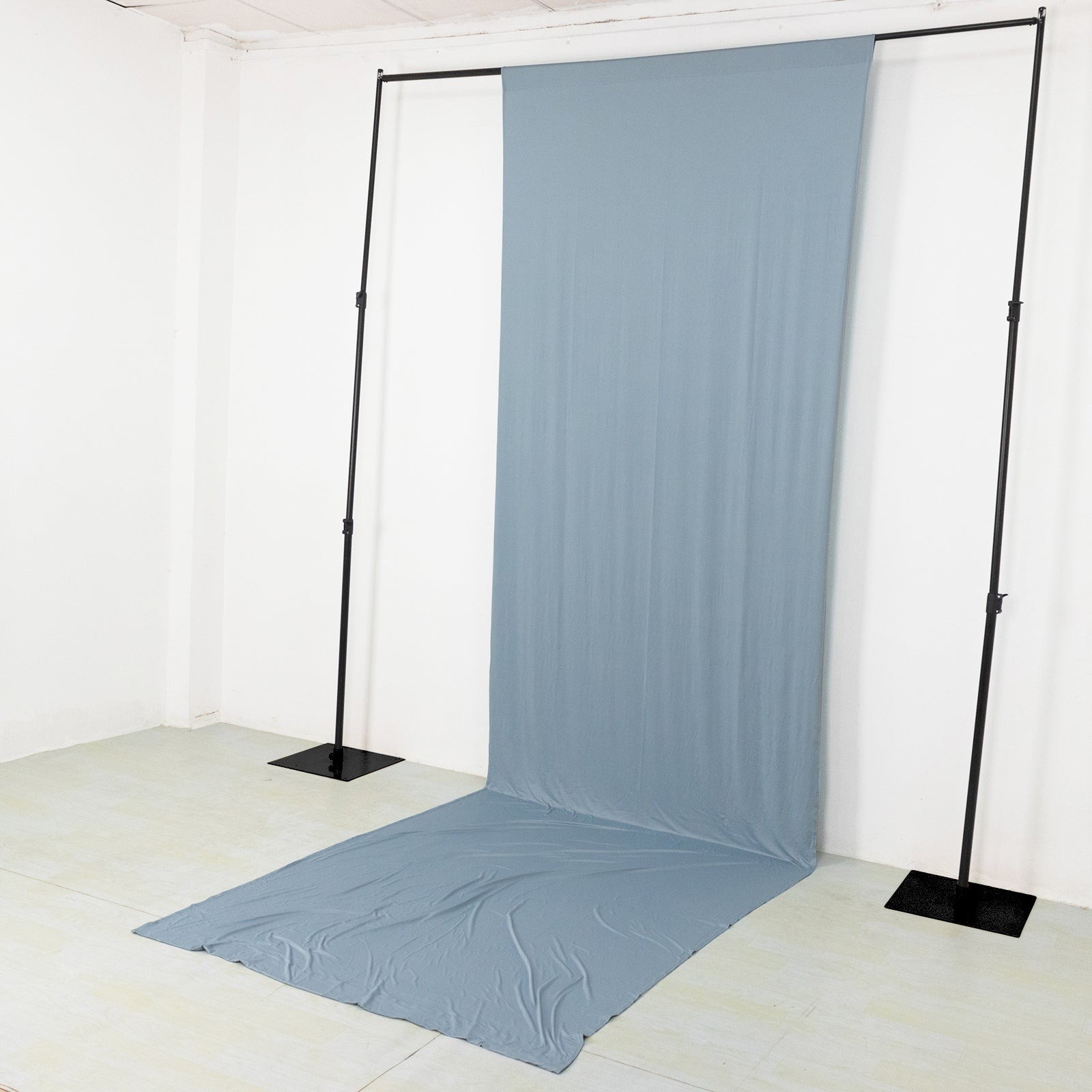 16 ft DUSTY BLUE 4-Way Stretch Spandex Divider Backdrop Curtain Party Wedding