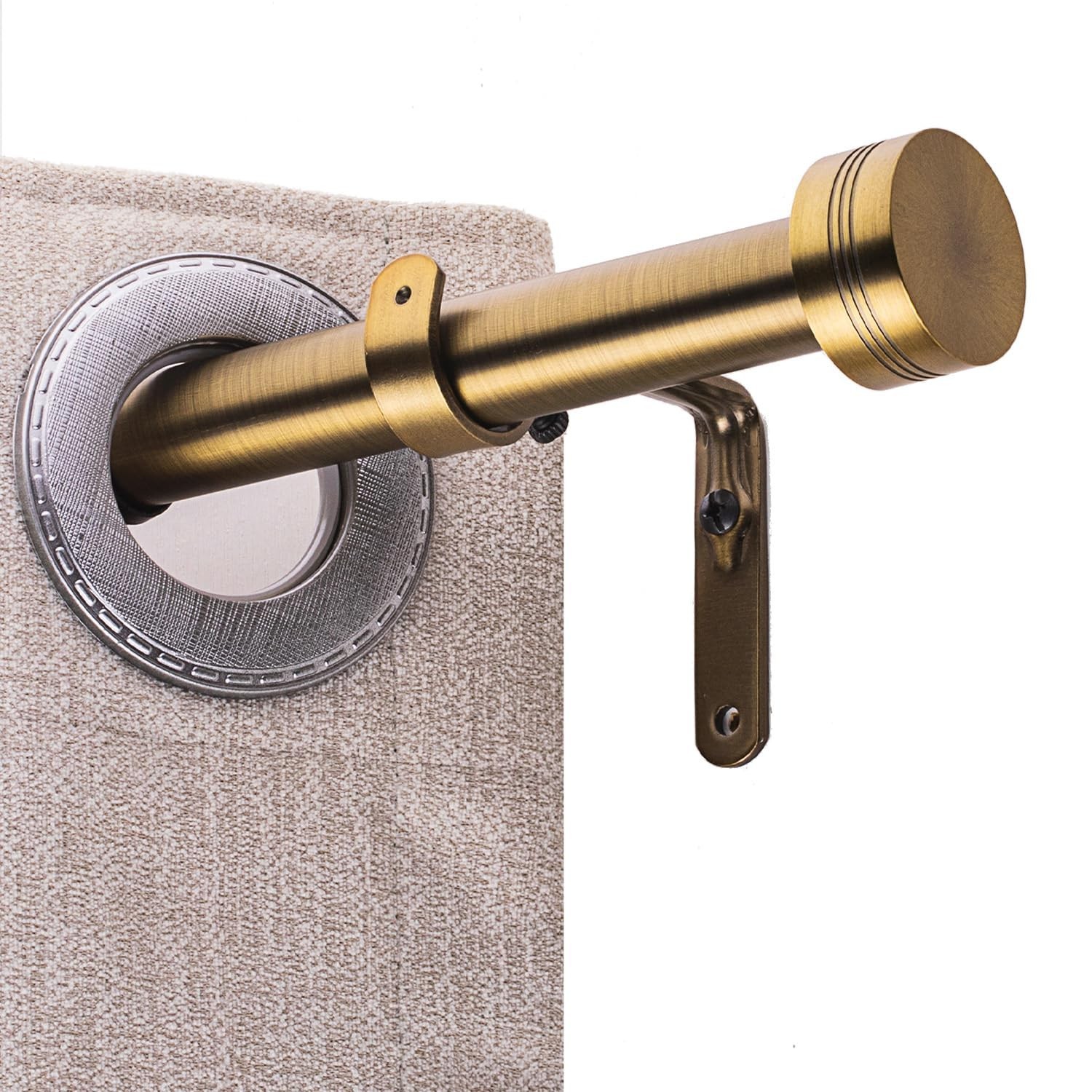 Antique Brass Curtain Rod for Windows 18 to 88 Inches,1 Inch Adjustable Drape…