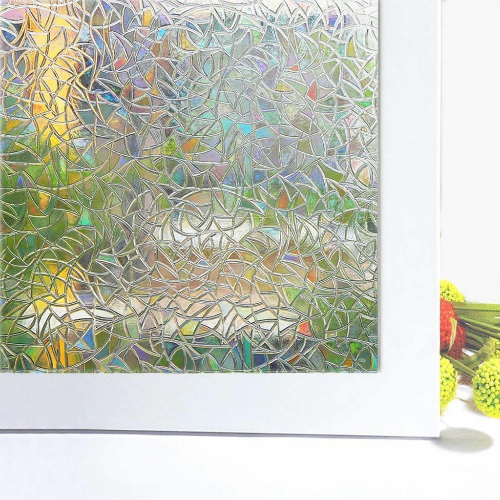 PVC Privacy Window Glass Film Sticker Static Cling Frosted Stained Bathroom Home