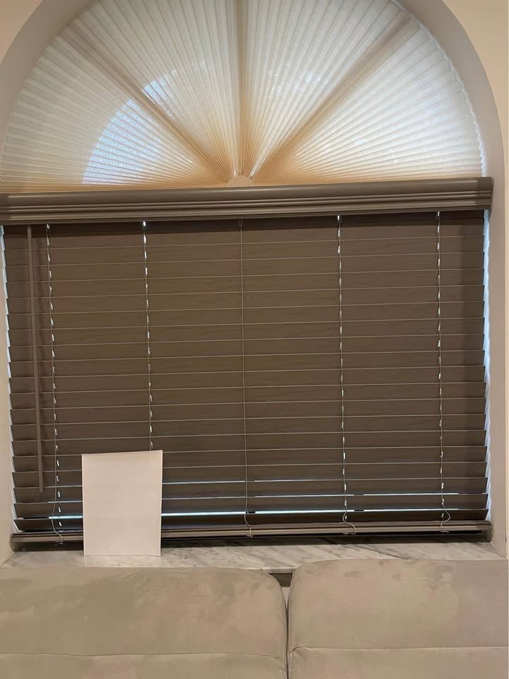 (2 ) Custom Wood Blinds From Home Depot – 36 w x 38 and 52 w x 39 long
