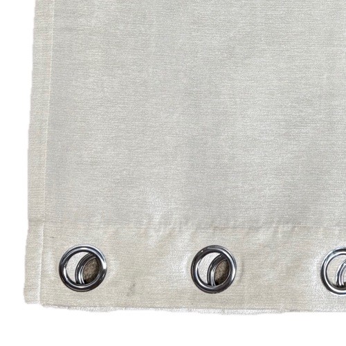 Set of 4 Ivory Chenille Curtains Panels Drapes Grommets Luxury Decor 86 Long