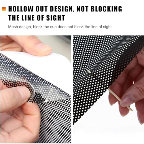 Ohleats 4 PCS Car Side Window Sunshade, 16.5″×15″ Static Cling Auto Shade