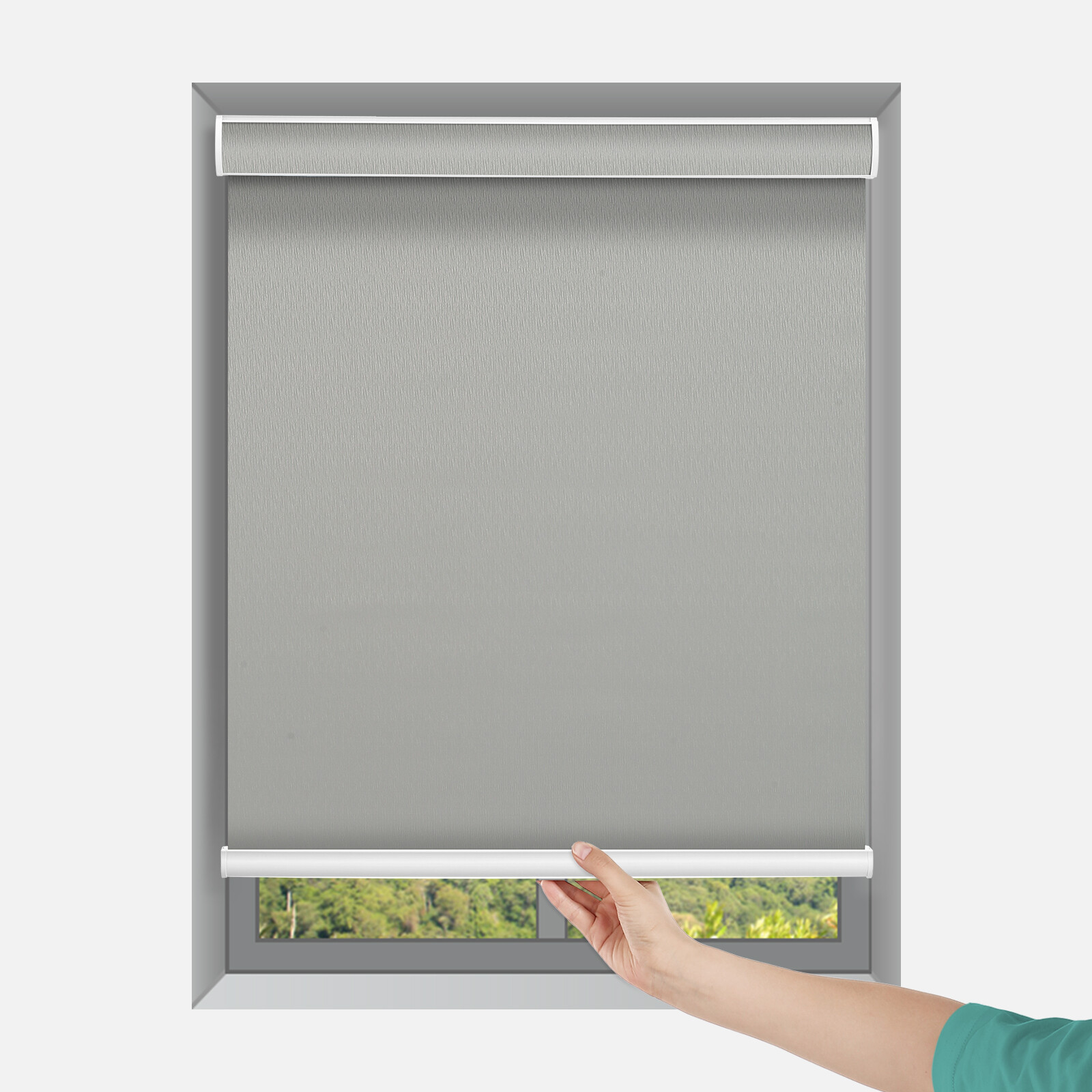 CUSTOM CUT Roller Shades Blackout Window Blinds Cordless Waterproof Curtains