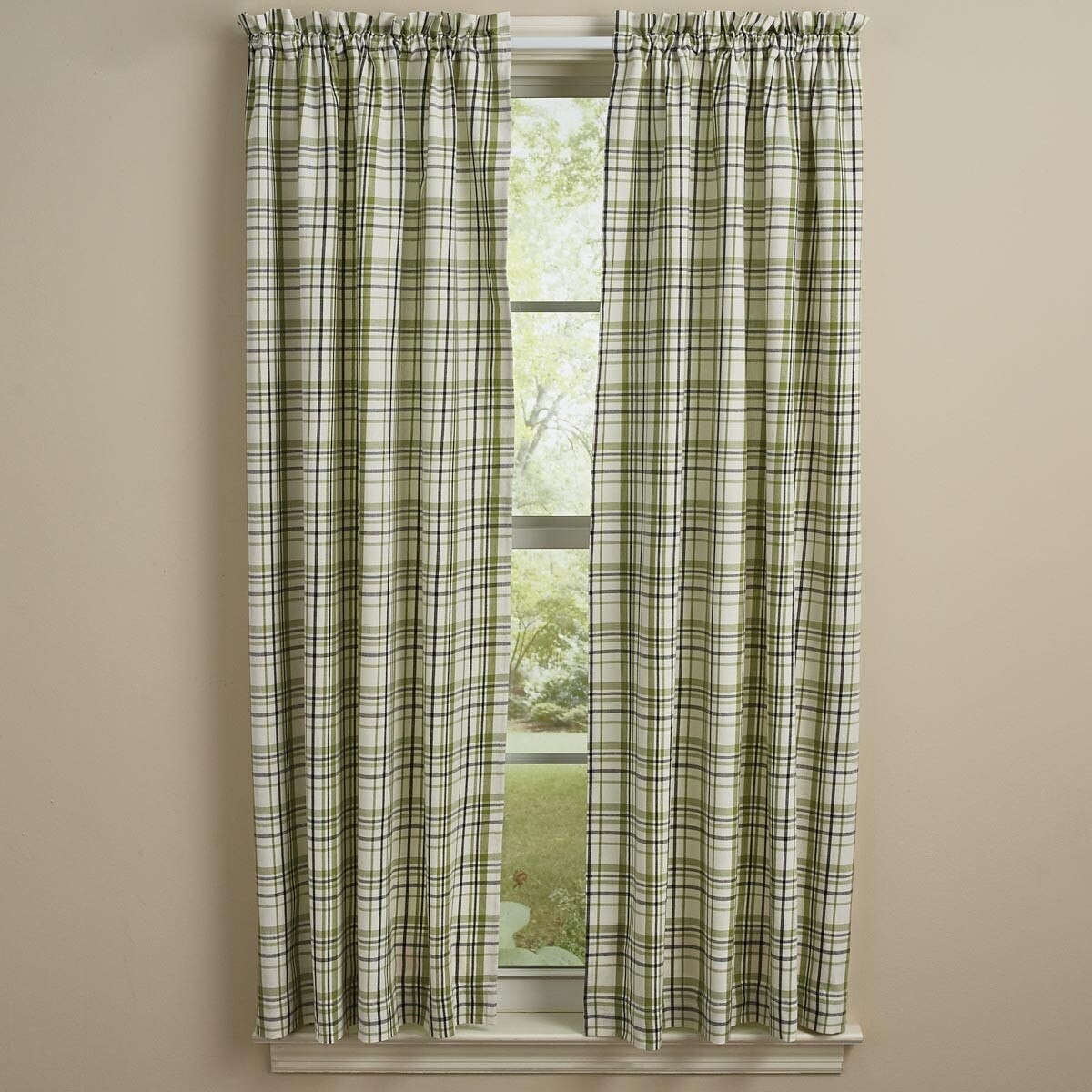 TIME IN A GARDEN COUNTRY CURTAIN PANELS, 72X63, NEW IN PKG, FREE SHIPPING