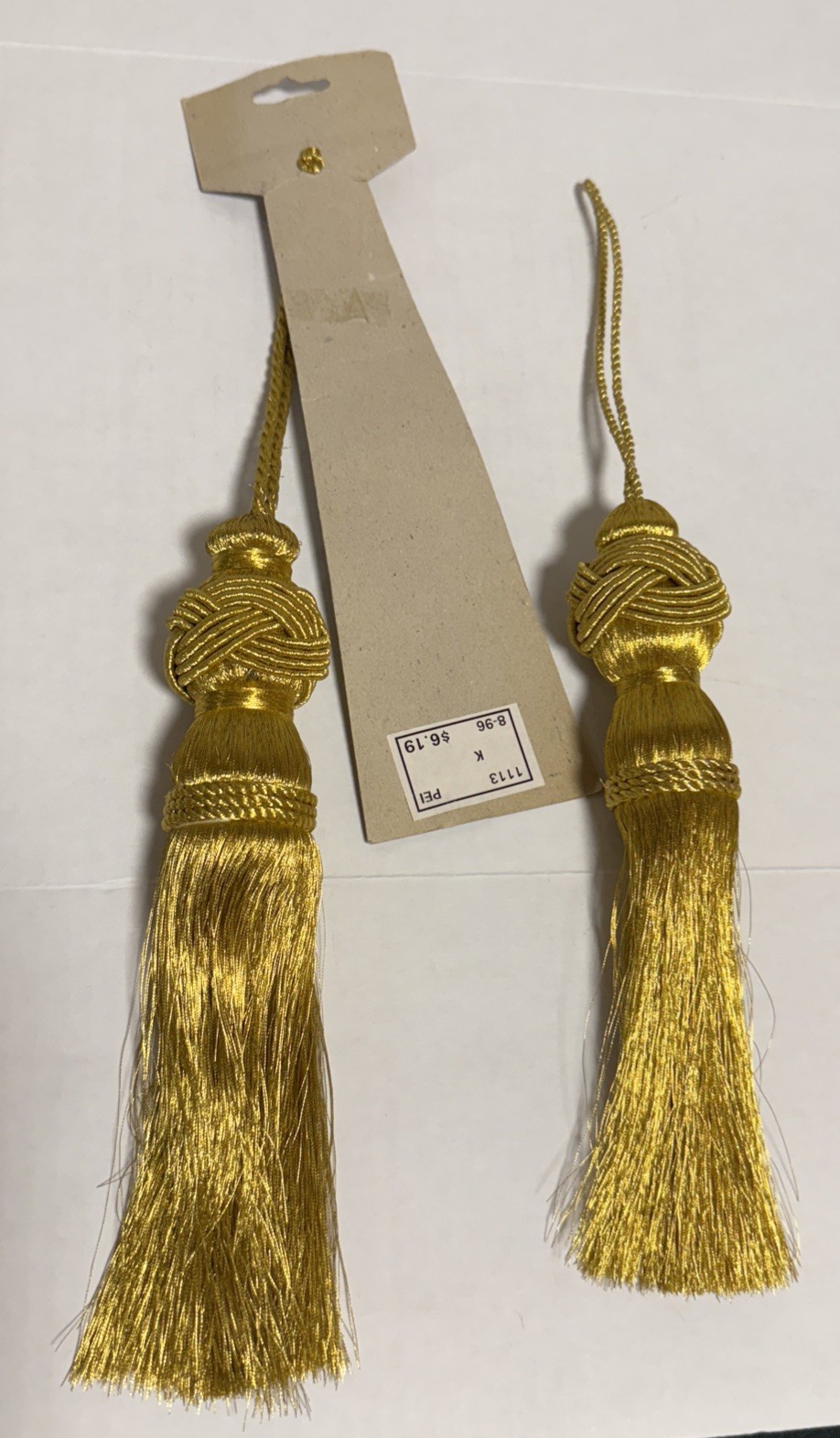 1 Pair Ex-Large Curtain Tassel Tie-Backs Classic Traditional Gold Handmade VTG