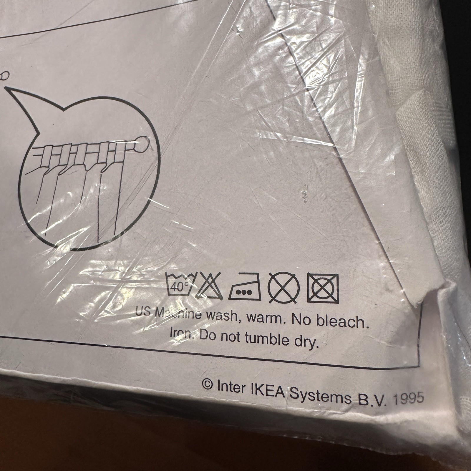 Ikea White Curtain Panels Set of 2 100% Cotton Tab Top Unlined Agnes Vtg 1995
