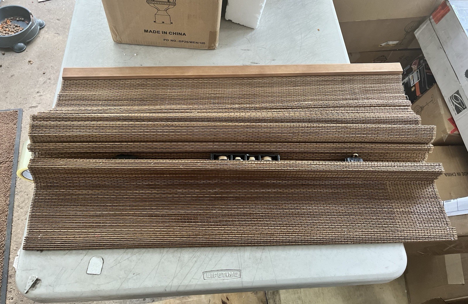 Brown Bamboo Window Blind 25×105 Cordless GP25/WEN/105